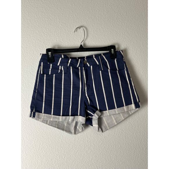 H&M , Blue Striped Shorts, Size 6 - Picture 1 of 5